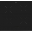 Etna KIV360WIT vrijstaande inductie kookplaat met perilex aansluiting behuizing wit keramisch glas zwart