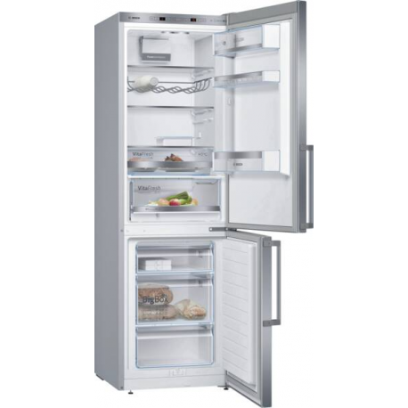 Bosch KGEEICP koel-vriescombinatie 186 x 60 cm rvs look/ geborsteld staal anti-fingerprint deur