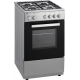 Etna FGV350RVS Vrijstaand gasfornuis, Electrische bakoven. 50 cm breed