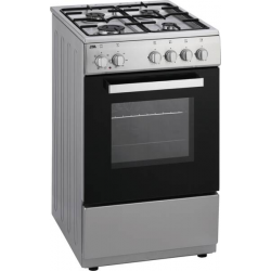 Etna FGV350RVS Vrijstaand gasfornuis, Electrische bakoven. 50 cm breed