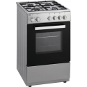 Etna FGV350RVS Vrijstaand gasfornuis, Electrische bakoven. 50 cm breed