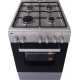 Etna FGV350RVS Vrijstaand gasfornuis, Electrische bakoven. 50 cm breed