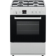 Etna FGV561WIT Vrijstaand gasfornuis, Electrische bakoven,