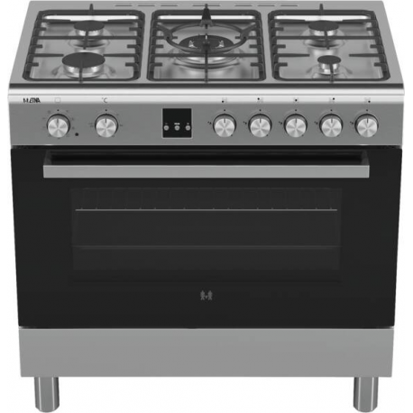 Etna FG190RVS Vrijstaand gasfornuis, Electrische bakoven 90 cm breed