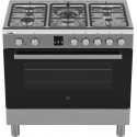 Etna FG190RVS Vrijstaand gasfornuis, Electrische bakoven 90 cm breed