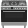 Etna FG190RVS Vrijstaand gasfornuis, Electrische bakoven 90 cm breed