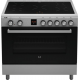 Etna FI590RVS Vrijstaand inductiefornuis, Electrische bakoven, 90 cm breed . 3 fase aansluiting