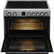 Etna FI590RVS Vrijstaand inductiefornuis, Electrische bakoven, 90 cm breed . 3 fase aansluiting