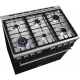 Smeg B91GMMBNLK2 Vrijstaand fornuis, Electrische bakoven 90 cm zwart-rvs gasfornuis