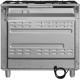 Smeg CX91GMXNLK Vrijstaand fornuis, Electrische bakoven. 90 cm gasfornuis rvs