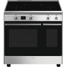 Smeg CX92IM RVS Vrijstaand fornuis, Electrische bakoven, inductiefornuis 90 cm